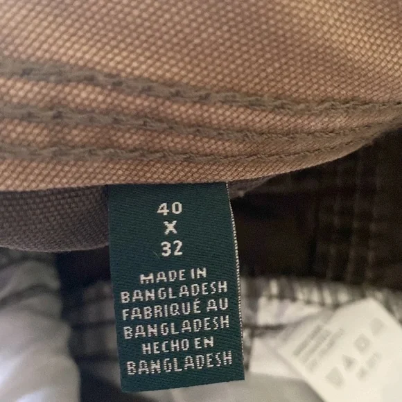 Bass Olive Men’s Canvas Terrain Flex Waist Cargo Pants EUC 40W x 32L - Picture 4 of 9